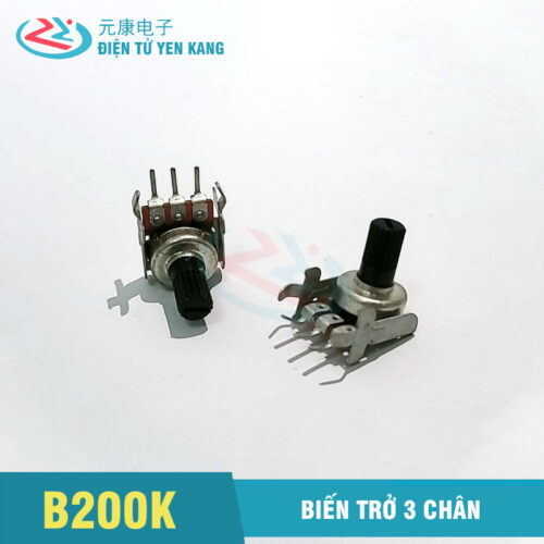 Biến trở (chiết áp) B200k dùng cho thiết bị âm thanh, thiết bị điện điều chỉnh tốc độ,….