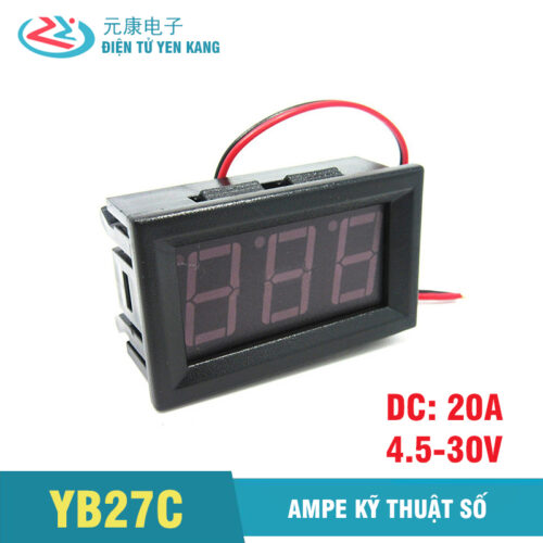 Vôn kế/Ampe kế Kỹ thuật số 20A/4.5-30VDC hiển thị led 7 đoạn (0.56″)